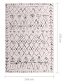 Tapis blanc et losanges noir 160 X 230 CM - 75 €