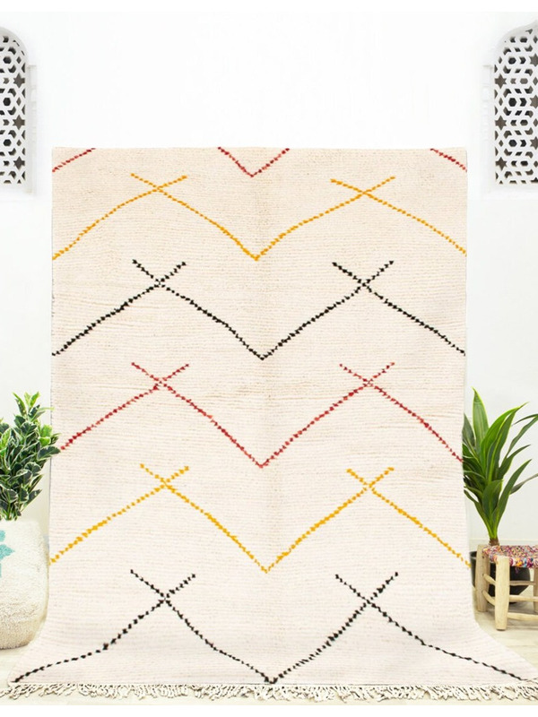 Wool beige rug 130 X 170 Cm - 189 €