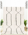 Tapis berbere 130 X 170 Cm tapis blanc et noir - 189 €