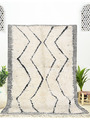 Tapis berbere 140 X 220 Cm tapis beige et noir - 259 €