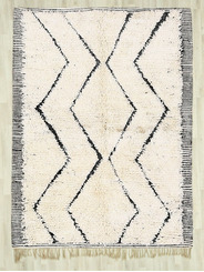 Tapis berbere 140 X 220 Cm tapis beige et noir - 259 €