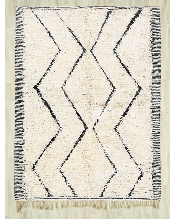 Tapis berbere 140 X 220 Cm tapis beige et noir - 259 €