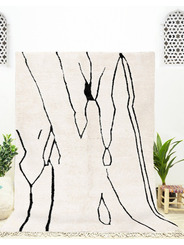 Tapis berbere noir et blanc 196 x 132 cm - 179 €