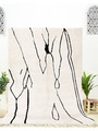 Tapis berbere noir et blanc 196 x 132 cm - 179 €