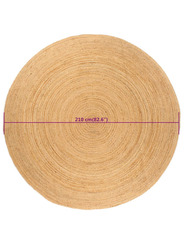 Tapis rond jute 200 cm - 139 €