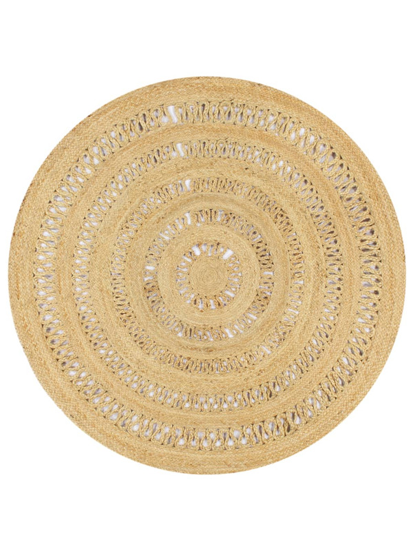 Tapis rond jute 150 cm - 75 €