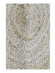 Tapis rond jute deco fleur fibres naturelles 150 cm - 89 €