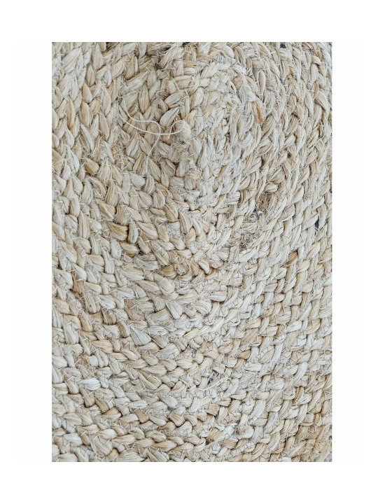 Tapis rond jute deco fleur fibres naturelles 150 cm - 89 €