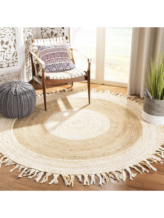 Tapis rond jute 140 cm Bicolore - 109 €