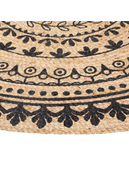 tapis rond jute noir - 79 €