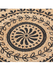 tapis rond jute noir - 79 €