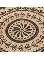 tapis rond jute noir - 79 €