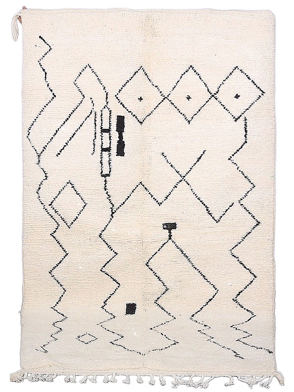 tapis berbere noir et blanc - 199 €