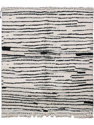 tapis berbere rayures noir et blanc - 199 €