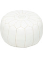 Set 2 poufs blanc en cuir - 183 €