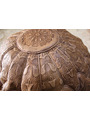 Embossed unique leather pouf ottoman - 147 €