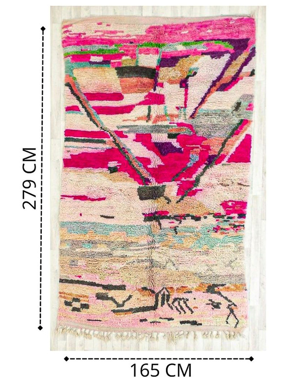 Tapis Berbere coloré 165 x 279 cm - 488 €